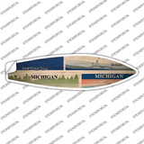 Michigan License Plate Novelty Surfboard Sticker Decal