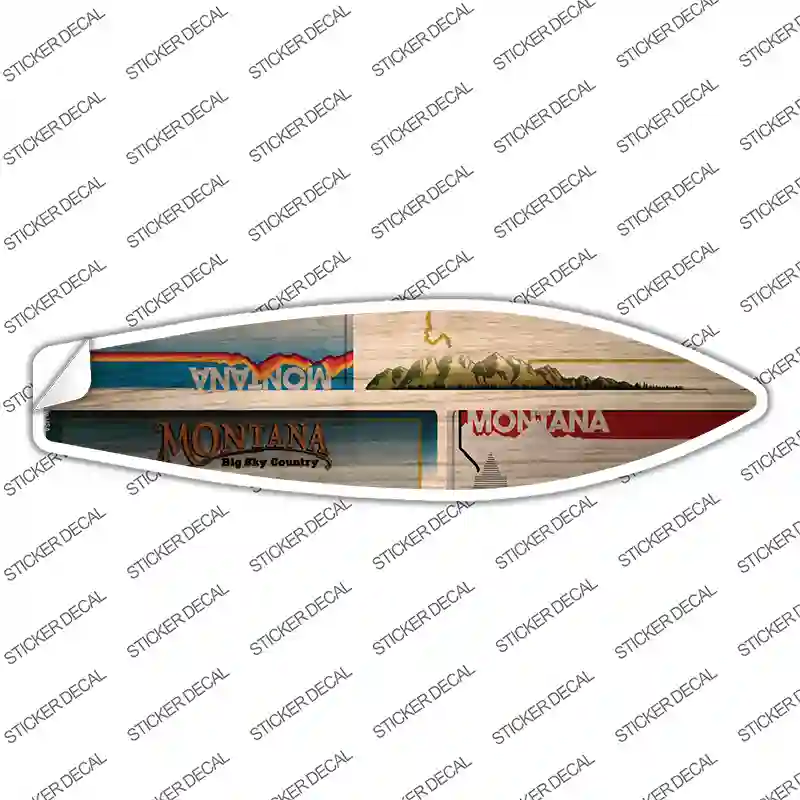 Montana License Plate Novelty Surfboard Sticker Decal