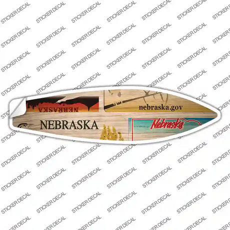 Nebraska License Plate Novelty Surfboard Sticker Decal