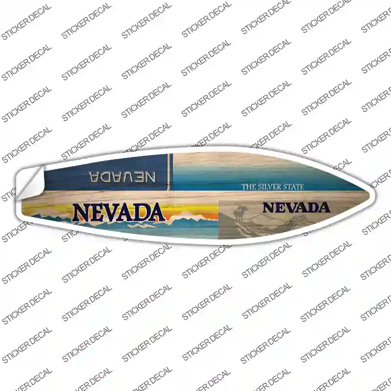 Nevada License Plate Novelty Surfboard Sticker Decal
