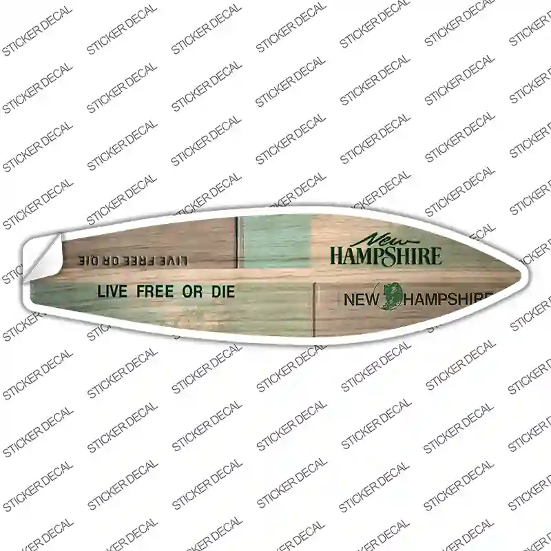 Hew Hampshire License Plate Novelty Surfboard Sticker Decal