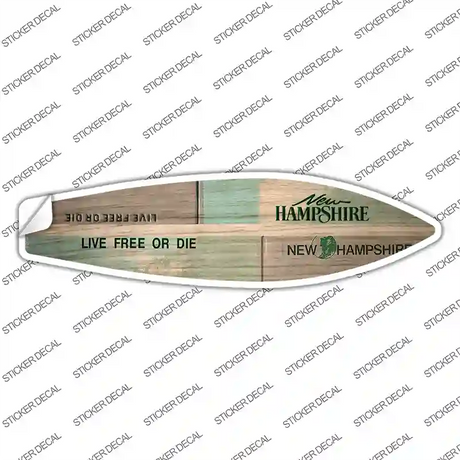 Hew Hampshire License Plate Novelty Surfboard Sticker Decal