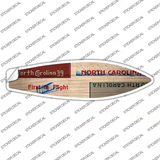 North Carolina License Plate Novelty Surfboard Sticker Decal