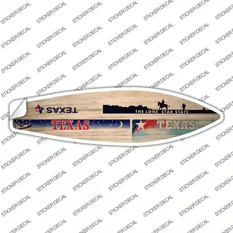 Texas License Plate Novelty Surfboard Sticker Decal