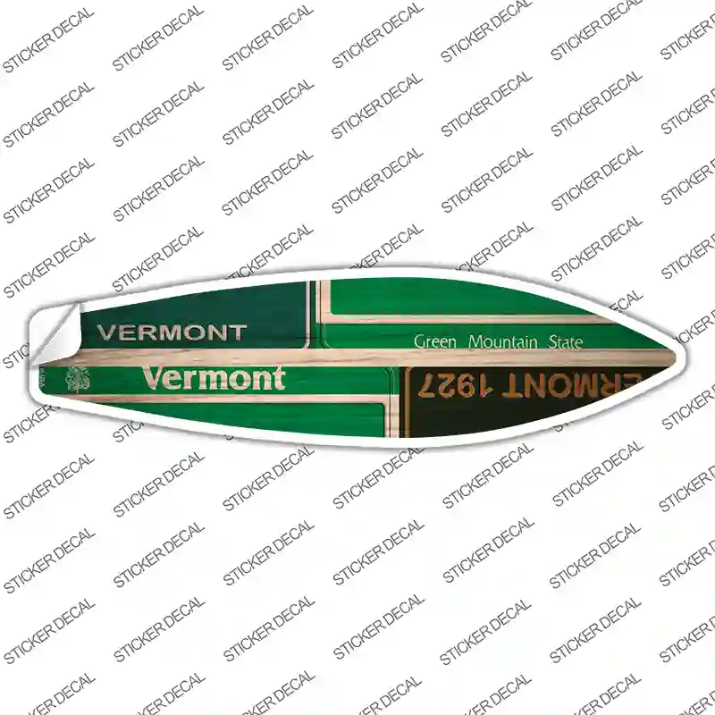 Vermont License Plate Novelty Surfboard Sticker Decal