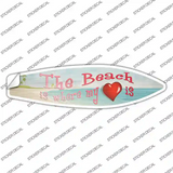 Beach Is Where My Heart Is Novelty Surfboard Sticker Decal