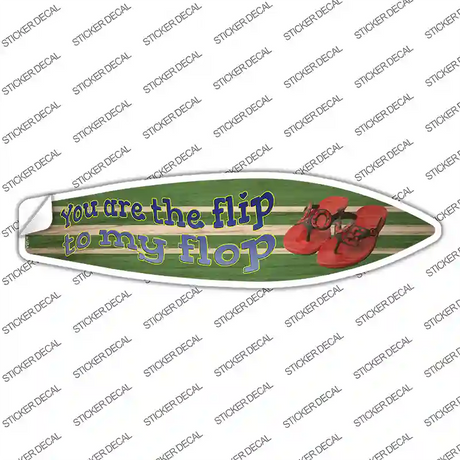 Flip To My Flop Novelty Surfboard Sticker Decal
