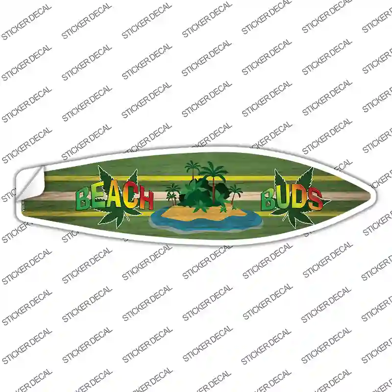 Beach Buds Novelty Surfboard Sticker Decal