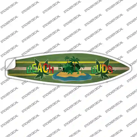 Beach Buds Novelty Surfboard Sticker Decal