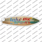 Take Me To The Beach Scene Novelty Surfboard Sticker Decal