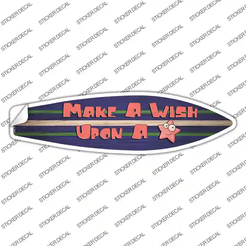 Make A Wish Upon A Star Novelty Surfboard Sticker Decal
