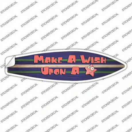 Make A Wish Upon A Star Novelty Surfboard Sticker Decal