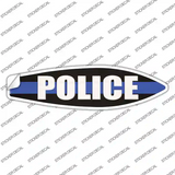 Police Blue Line Novelty Surfboard Sticker Decal