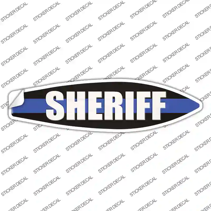 Sheriff Blue Line Novelty Surfboard Sticker Decal