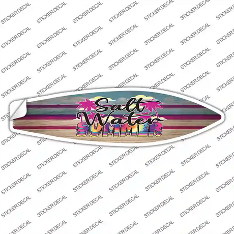 Salt Water Summer Tie Dye Novelty Surfboard Sticker Decal