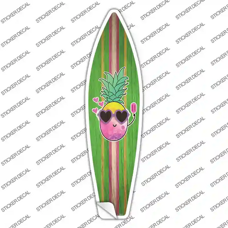 Water Color Pineapple Novelty Surfboard Sticker Decal
