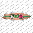 Peace Love Watermelon Novelty Surfboard Sticker Decal