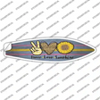 Peace Love Sunshine Novelty Surfboard Sticker Decal