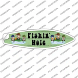 Fishing Hole Six Camo Gnomes Novelty Surfboard Sticker Decal