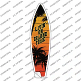Livin On Island Time Sunset Palms Novelty Surfboard Sticker Decal