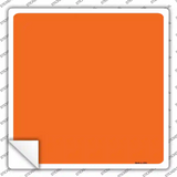 Orange Solid Novelty Square Sticker Decal