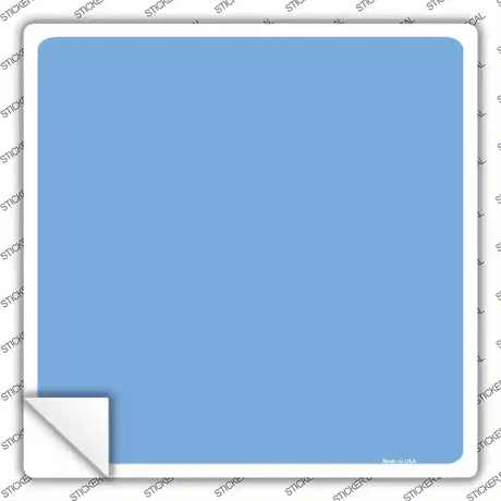 Light Blue Solid Novelty Square Sticker Decal