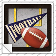 Football Novelty Square Sticker Decal