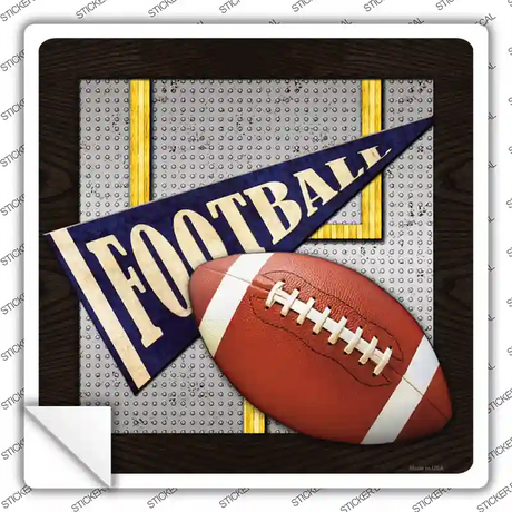 Football Novelty Square Sticker Decal