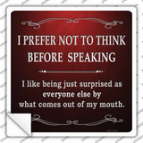 I Like Being Surprised Novelty Square Sticker Decal
