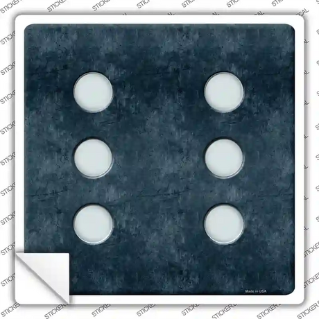 Dice Roll 6 Novelty Square Sticker Decal