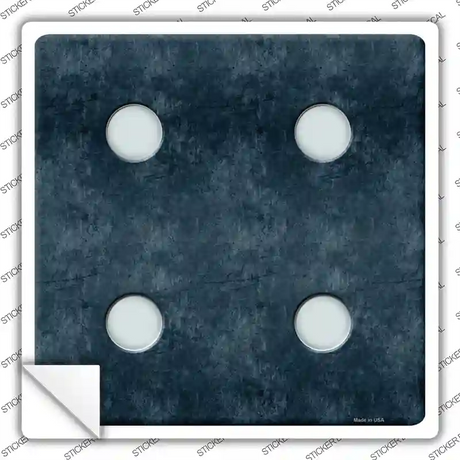 Dice Roll 4 Novelty Square Sticker Decal