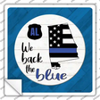 Alabama Back The Blue Novelty Square Sticker Decal