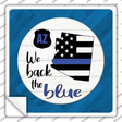 Arizona Back The Blue Novelty Square Sticker Decal