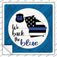 Georgia Back The Blue Novelty Square Sticker Decal