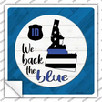 Idaho Back The Blue Novelty Square Sticker Decal