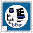 Indiana Back The Blue Novelty Square Sticker Decal