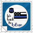 Kansas Back The Blue Novelty Square Sticker Decal