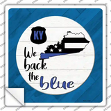Kentucky Back The Blue Novelty Square Sticker Decal