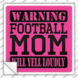 Football Mom Novelty Square Sticker Decal