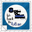 Louisiana Back The Blue Novelty Square Sticker Decal