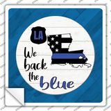 Louisiana Back The Blue Novelty Square Sticker Decal