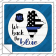 Maine Back The Blue Novelty Square Sticker Decal