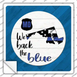 Maryland Back The Blue Novelty Square Sticker Decal