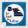 Missouri Back The Blue Novelty Square Sticker Decal