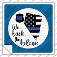 Nevada Back The Blue Novelty Square Sticker Decal
