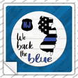 New Jersey Back The Blue Novelty Square Sticker Decal