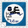 New York Back The Blue Novelty Square Sticker Decal