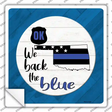Oklahoma Back The Blue Novelty Square Sticker Decal