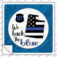 Utah Back The Blue Novelty Square Sticker Decal