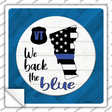 Vermont Back The Blue Novelty Square Sticker Decal